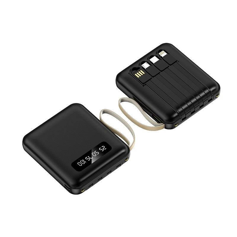 Kompakter Powerbank mit Integrierten Ladekabeln Brehn