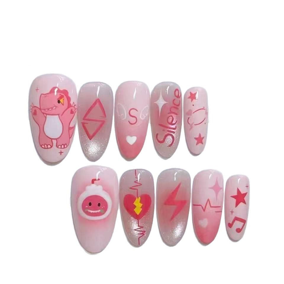 Kreatives Cartoon Nagelkunst Set Brehn