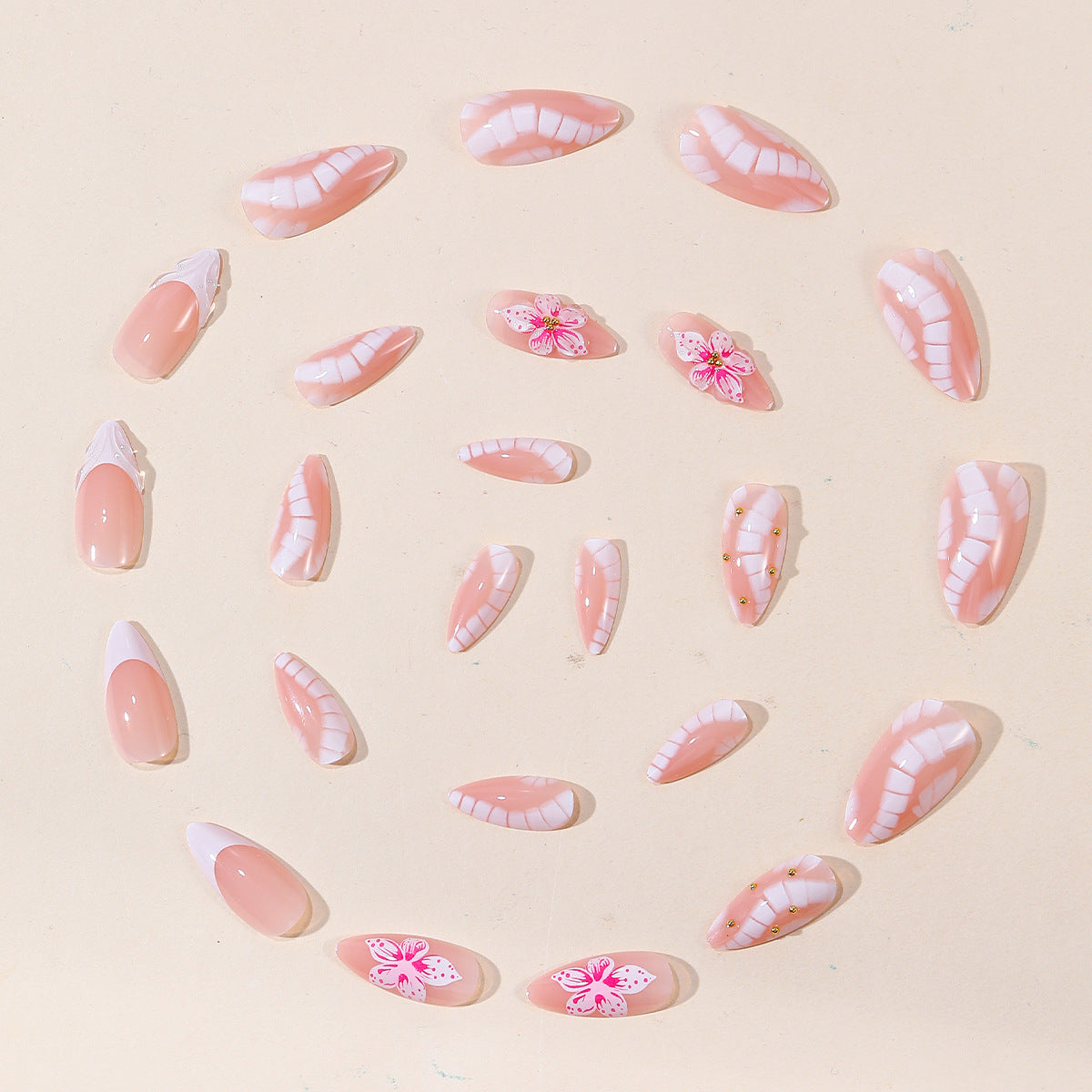 Künstlerisches Blumennagelkunstset Brehn