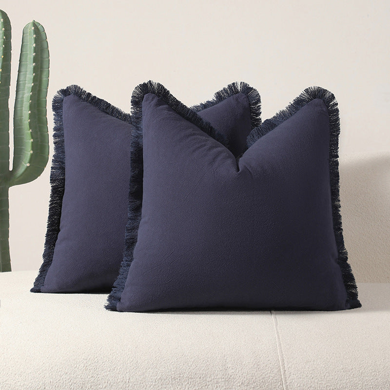 Fransende dekorative Wurfpillows