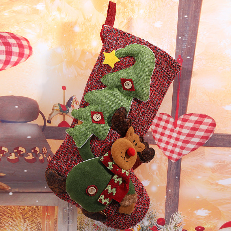 Weihnachtsstrumpf mit festlichem Gnome-Motiv Brehn