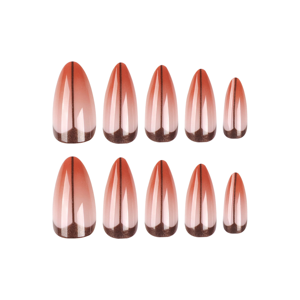 Kunstvolle Stiletto-Nägel mit trendigem Ombre-Effekt Brehn