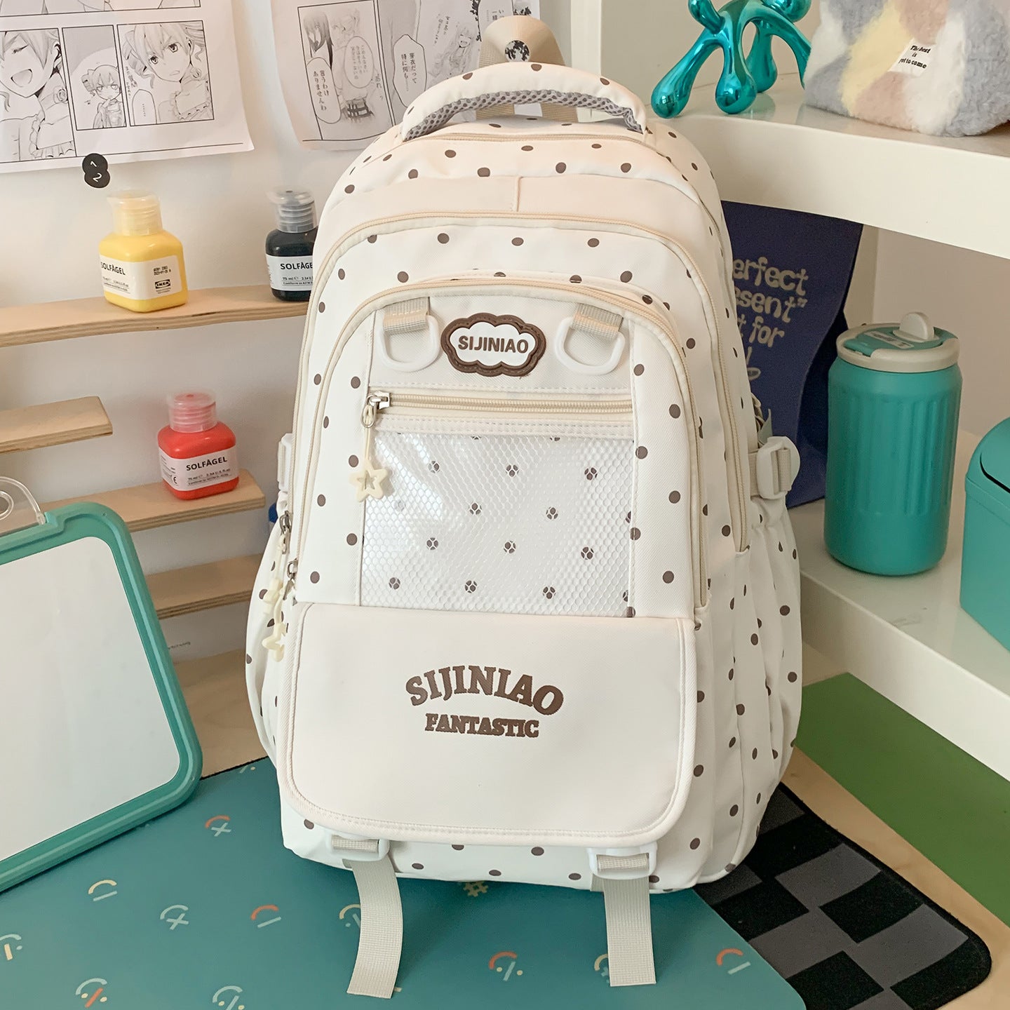 Punkte Multi-Fach Schultasche