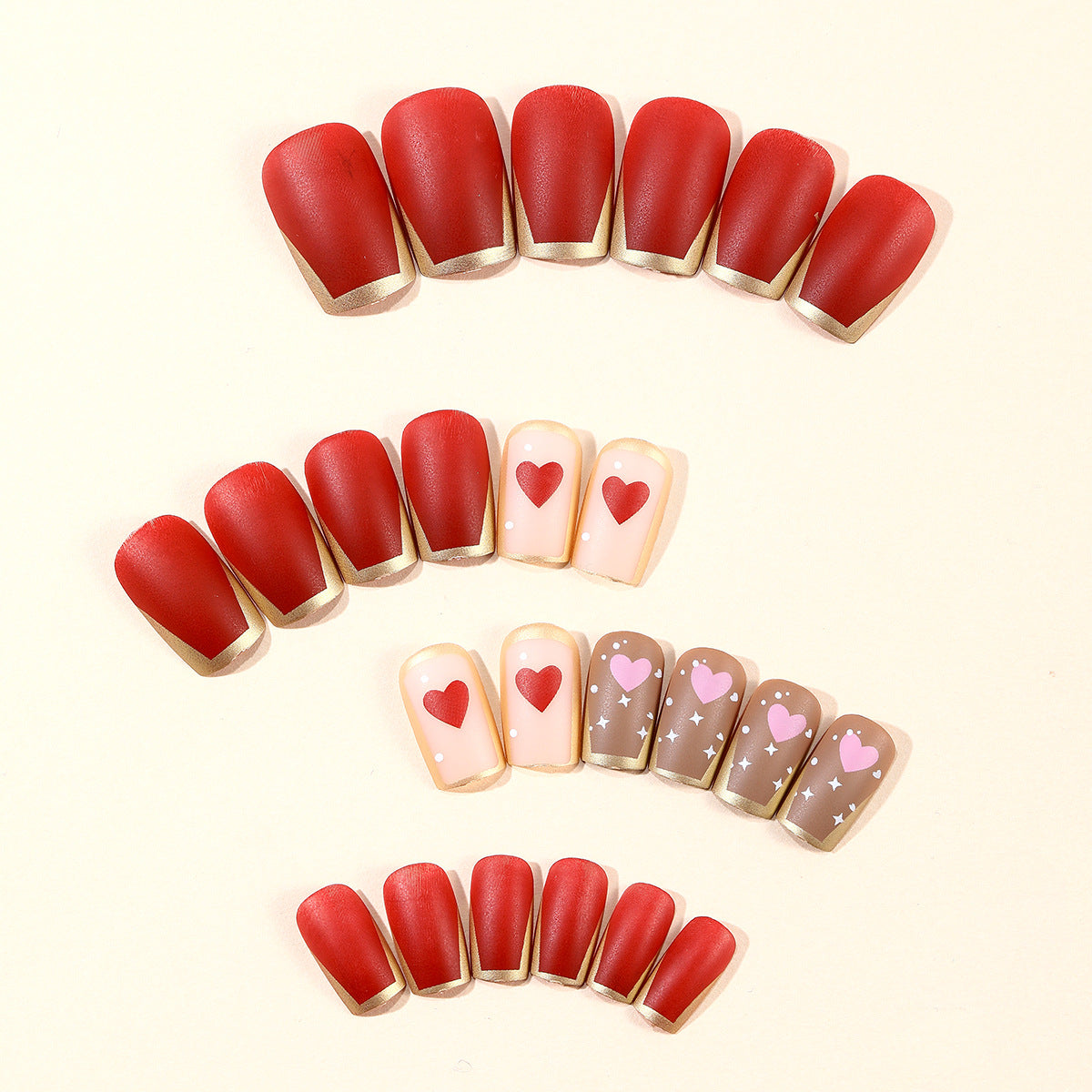 Herz Muster Nagelkunst Extensions Brehn