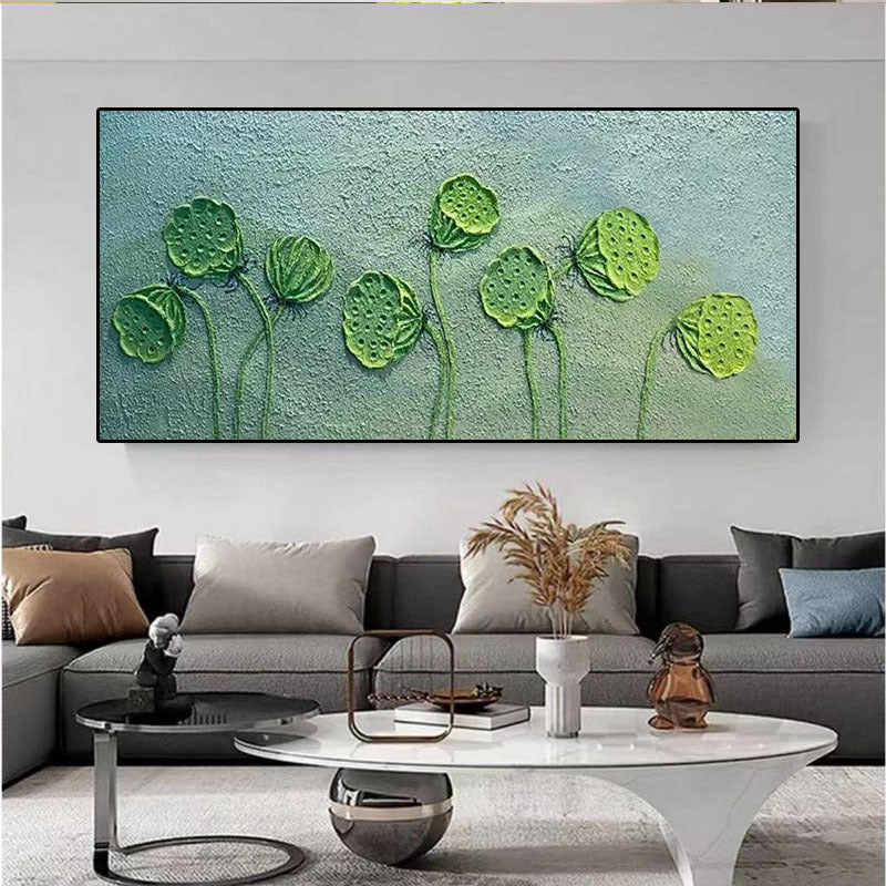 Texturiertes botanisches Relief Wandkunstwerk