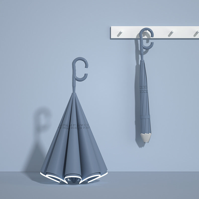 Damen innovativer Mini-Faltschirm mit ergonomischem Handgriff Brehn