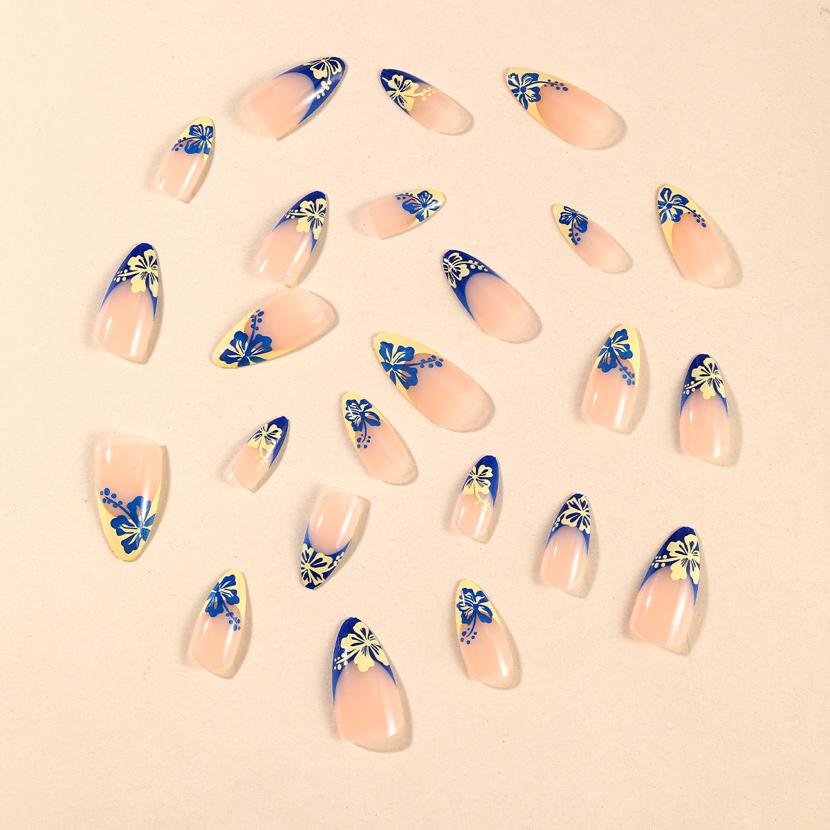 Blumenkunst Französisch Spitze Nagel Set Brehn