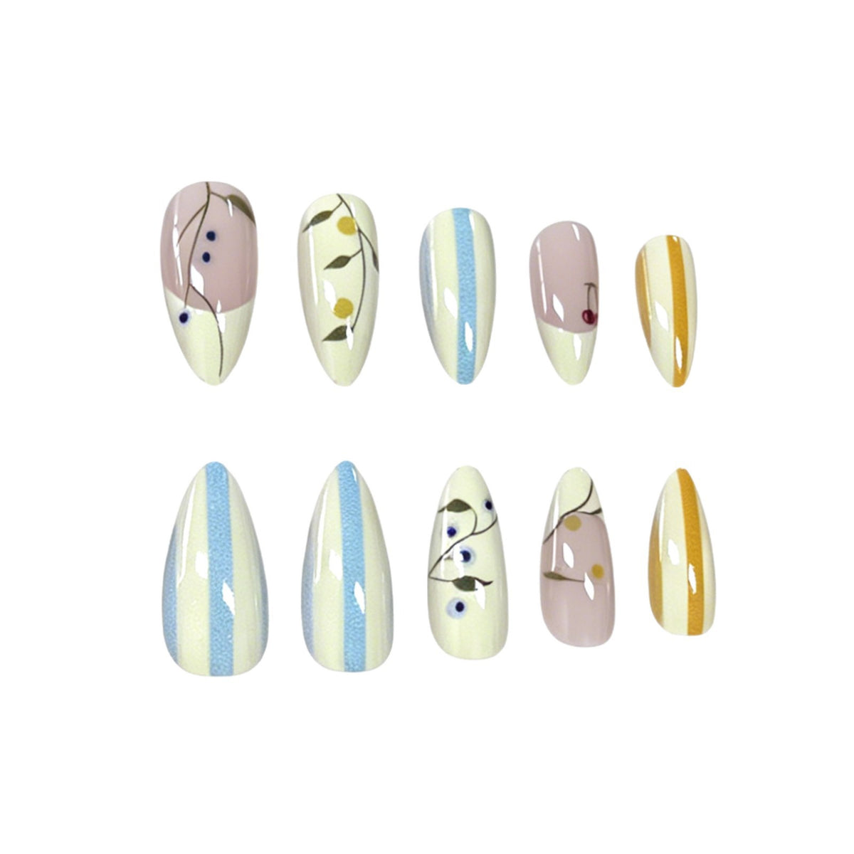 Stylisches Floral Nagelkunstset Brehn