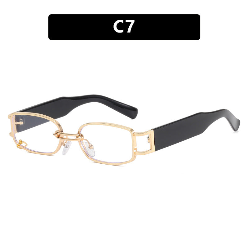 Damen modische Sonnenbrille mit innovativem rechteckigem Design und elegante Metallakzenten Brehn