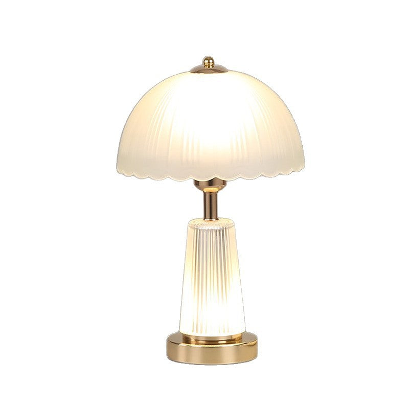 Elegante Glas-Schirm-Tischlampe