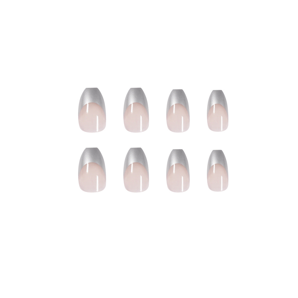 Künstliche Stiletto-Nägel mit Glitzerakzenten und elegantem French-Tip Brehn