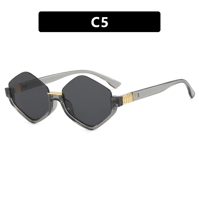 Damen modische Sonnenbrille mit trendy sechseckigem Rahmen und schützenden Gläsern Brehn