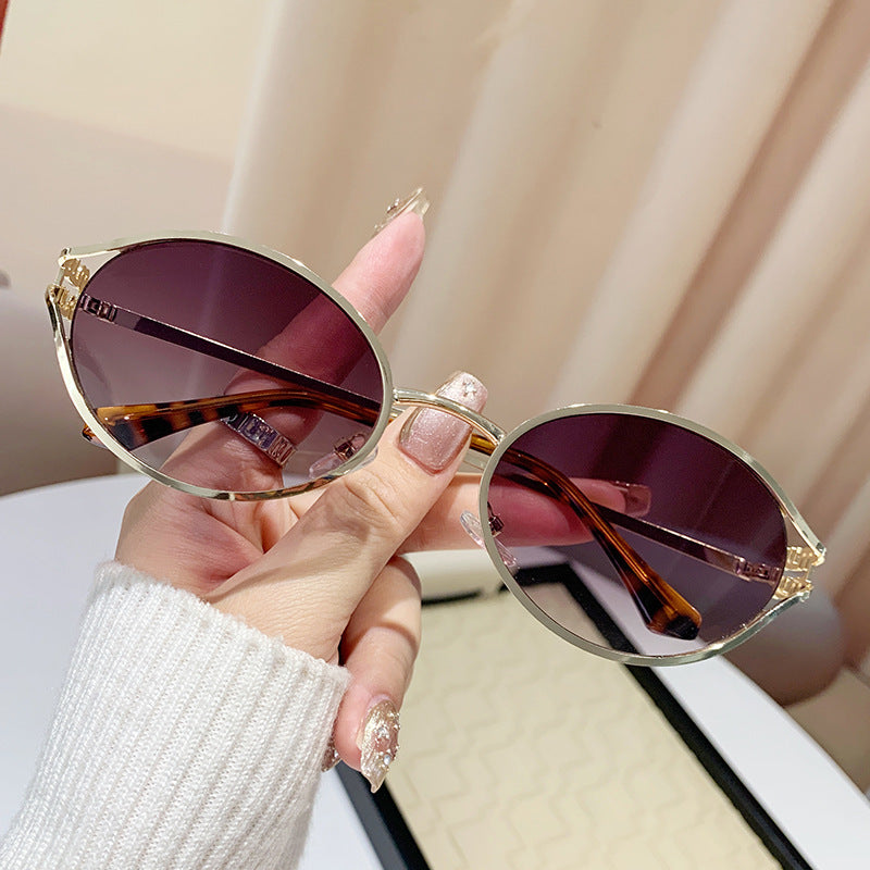 Damen elegante Cat-Eye Sonnenbrille mit feinem Metallrahmen Brehn