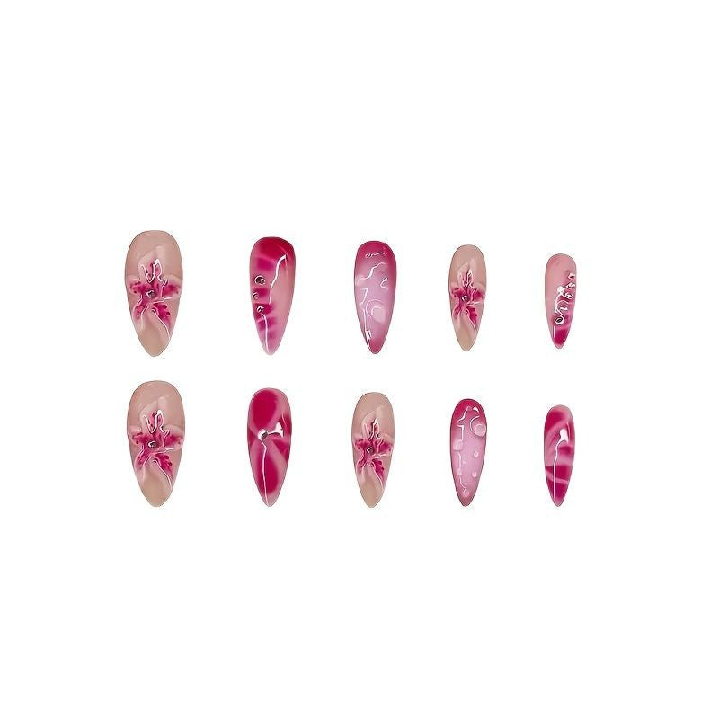 Elegantes Stiletto Nagelkunst Set Brehn