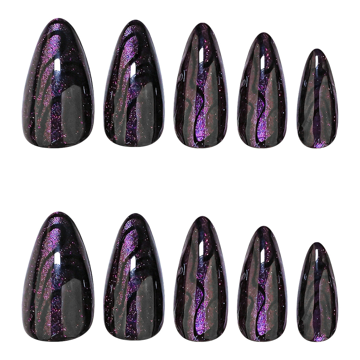 Glamouröse Kunstnägel mit glitzernden Akzenten Brehn