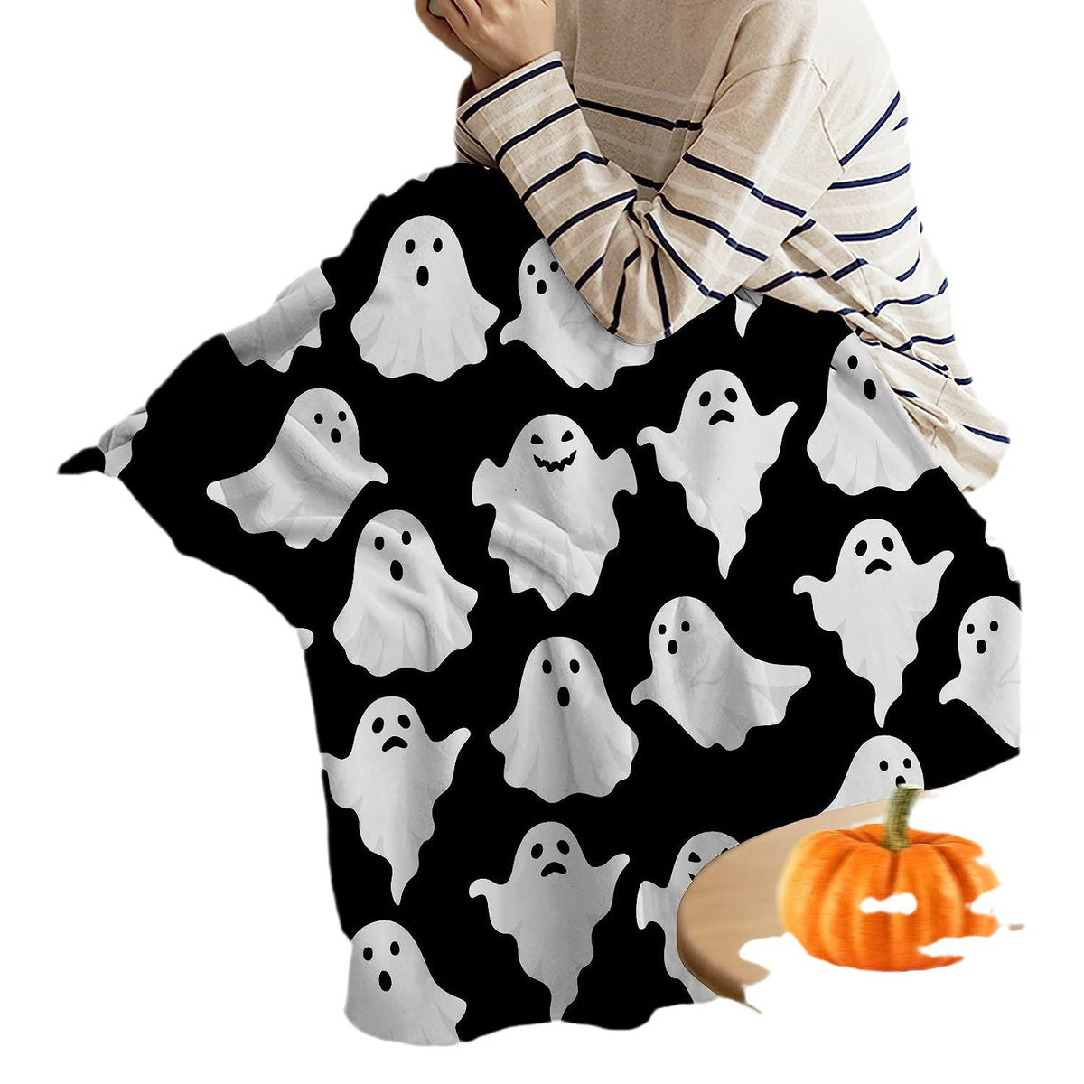 Spooky Ghost Muster Wurfdecke