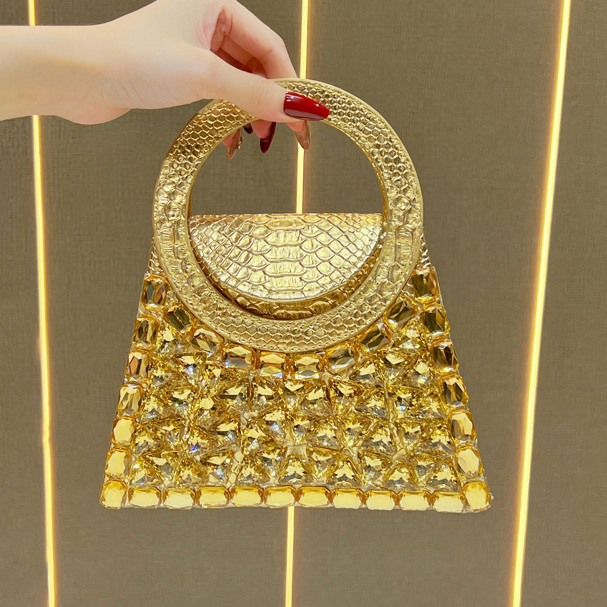 Rhinestone-besetzte Handtasche für den Abend