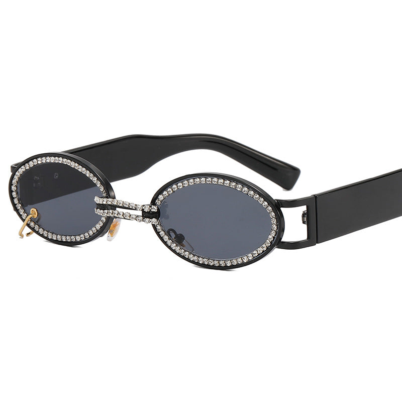 Damen extravagante modische Sonnenbrille mit strassbesetztem Rahmen Brehn