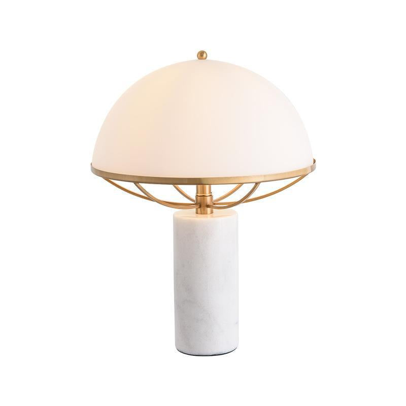 Künstlerische Marmor- und Metall-Tischlampe
