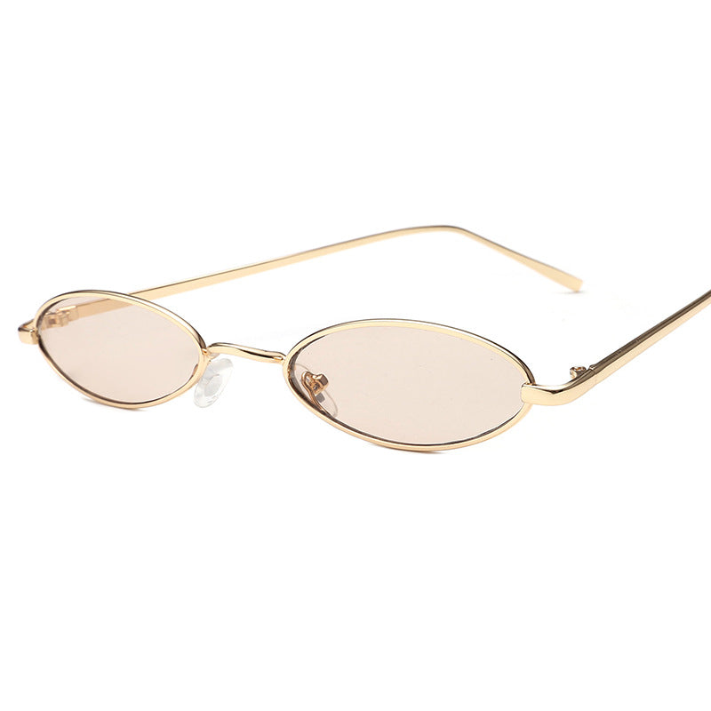 Damen elegante Sonnenbrille im ovalen Metallrahmen Brehn
