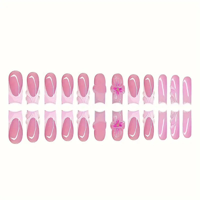 Florales dekoratives Press-on-Nagelset Brehn