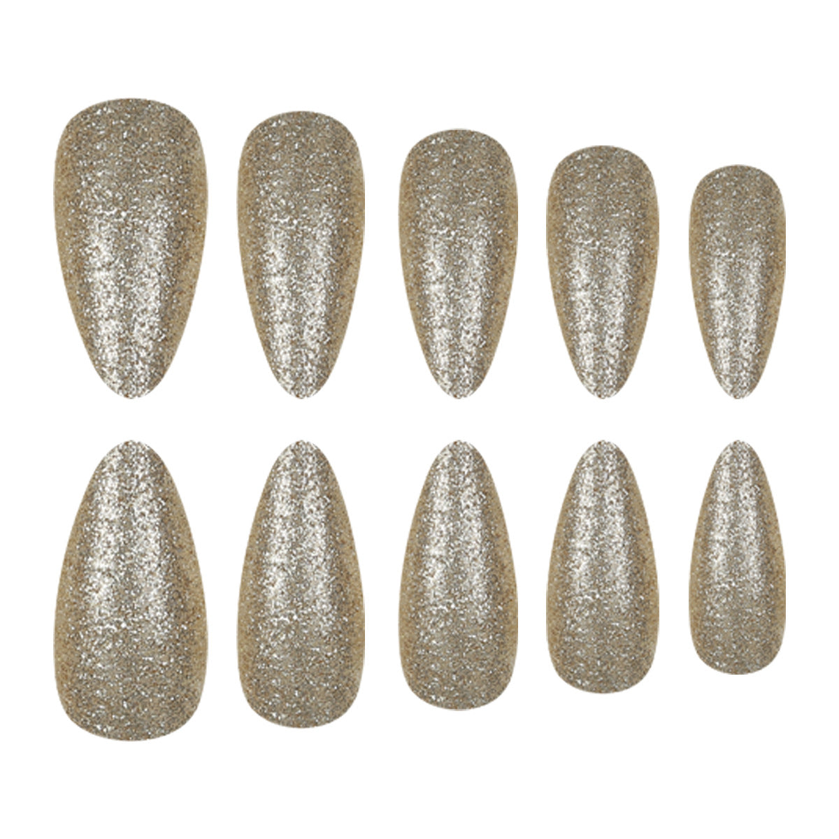 Elegante Glitzer-Stiletto-Press-On-Nägel Brehn