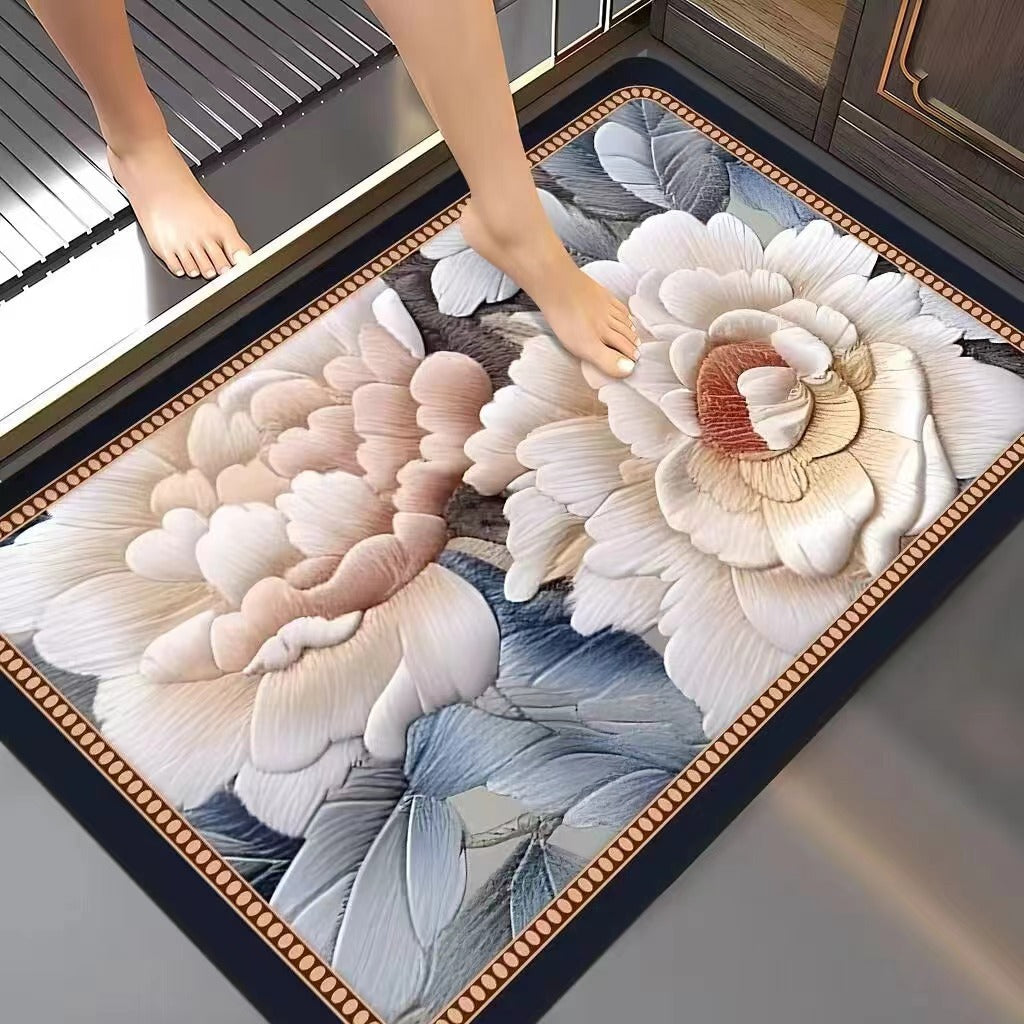 Florale Prägung Memory Foam Badmatte Brehn