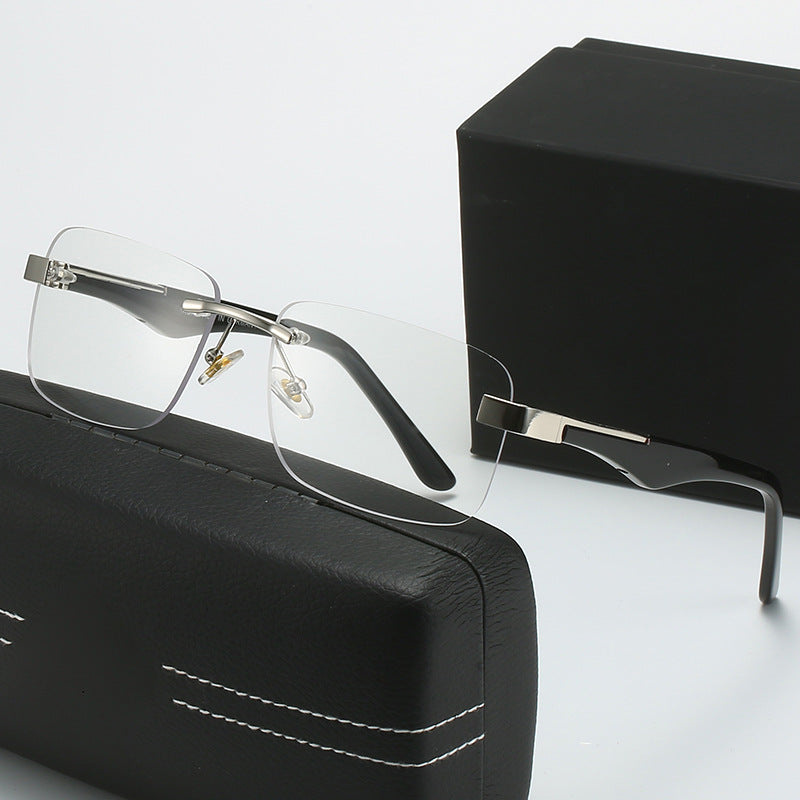 Damen modische Halbrahmenbrille mit elegantem Metall- und Kunststoffmix Brehn