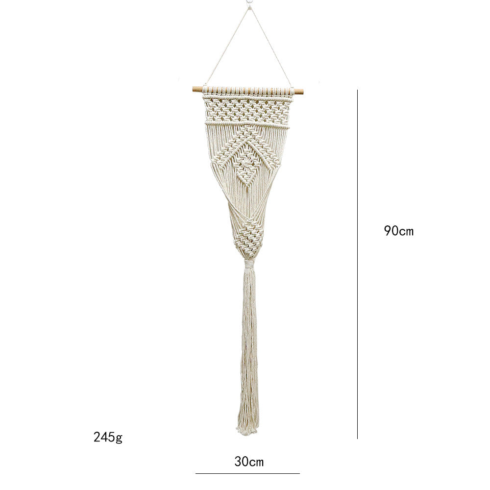 Dekorative Makramee-Wandbehang mit künstlerischem Design