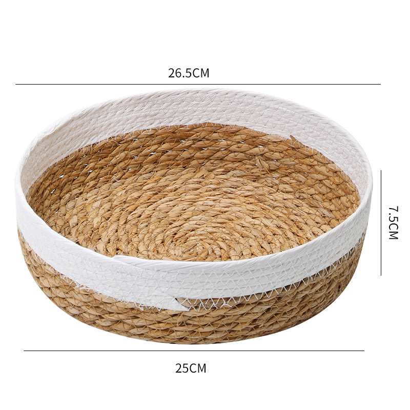 Unisex runder Aufbewahrungskorb mit eleganter Textileinfassung Brehn