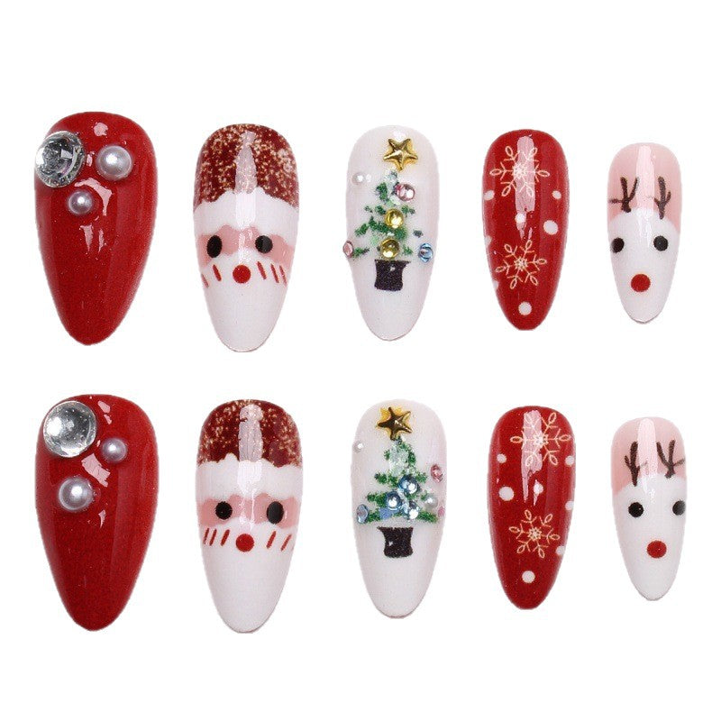 Kreative Kunstnägel mit Weihnachtsmotiv Brehn