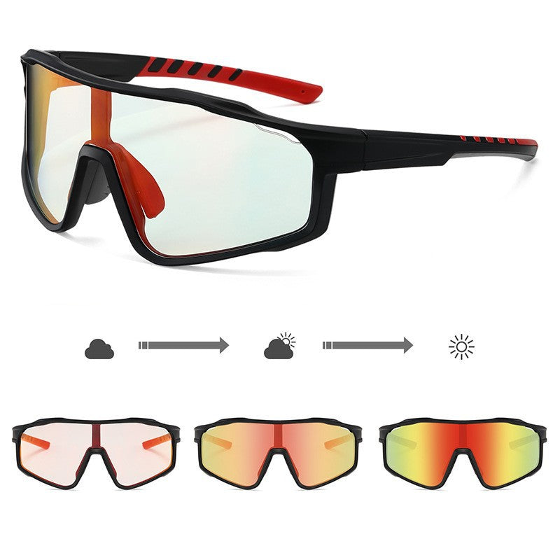Unisex Sportliche Radbrille mit phototropen Gläsern und aerodynamischem Design Brehn