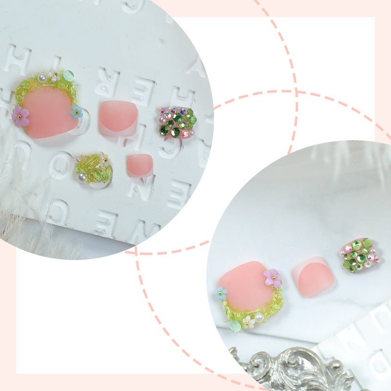 Floral Design Press-On Nails Set Brehn 1788496077