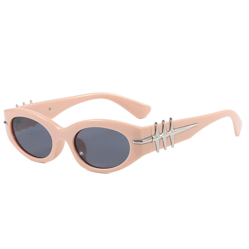 Damen elegante Cat-Eye Sonnenbrille mit modischen Akzenten Brehn