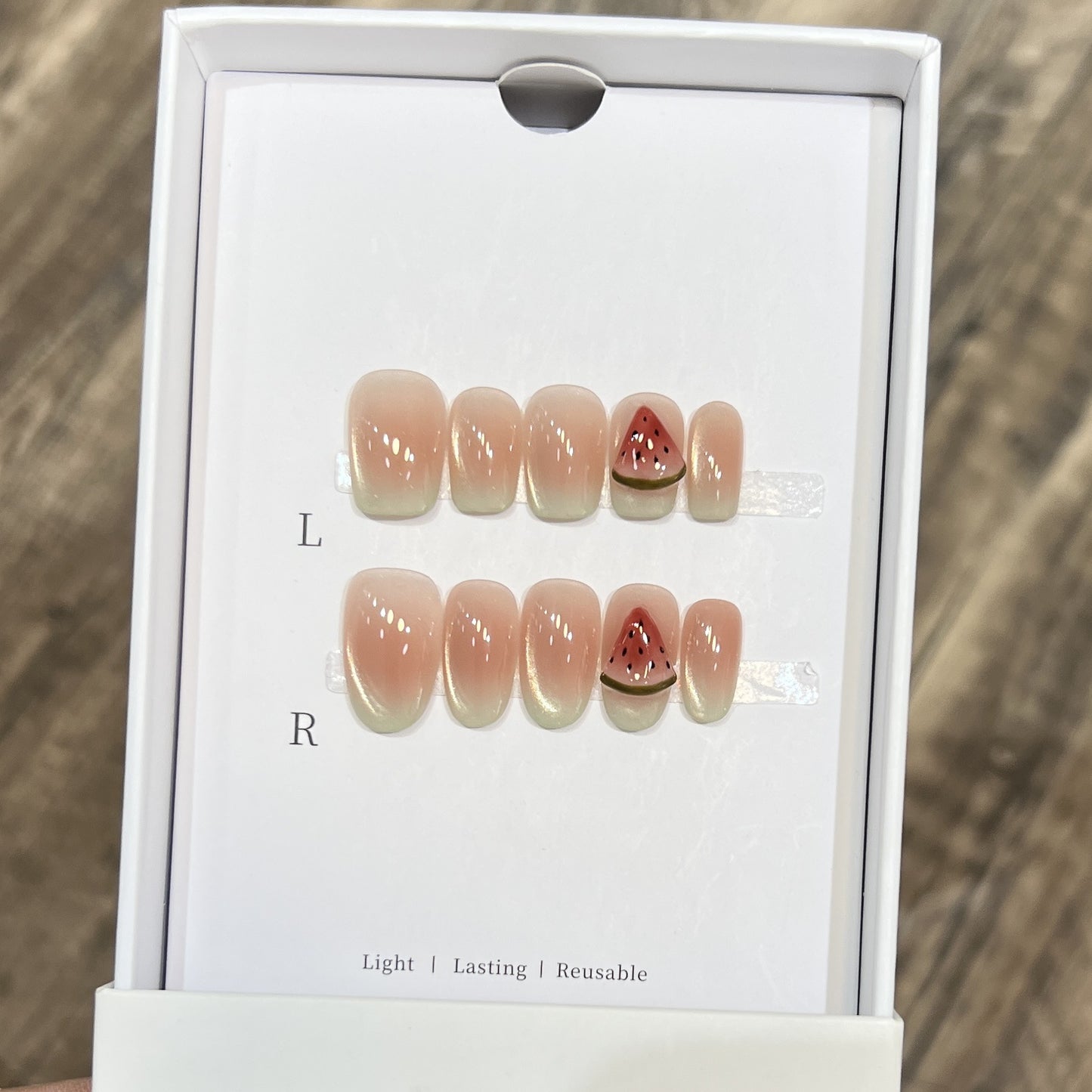 Künstlerische wiederverwendbare Press-On-Nageltips Brehn