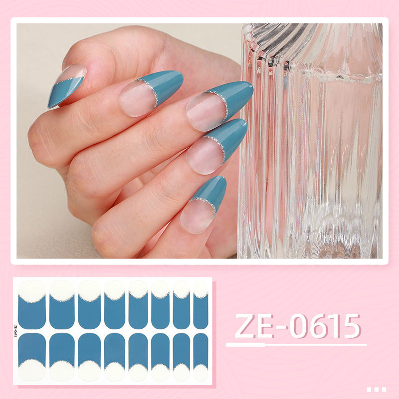 Elegante French Tip Nagelkunst Wraps