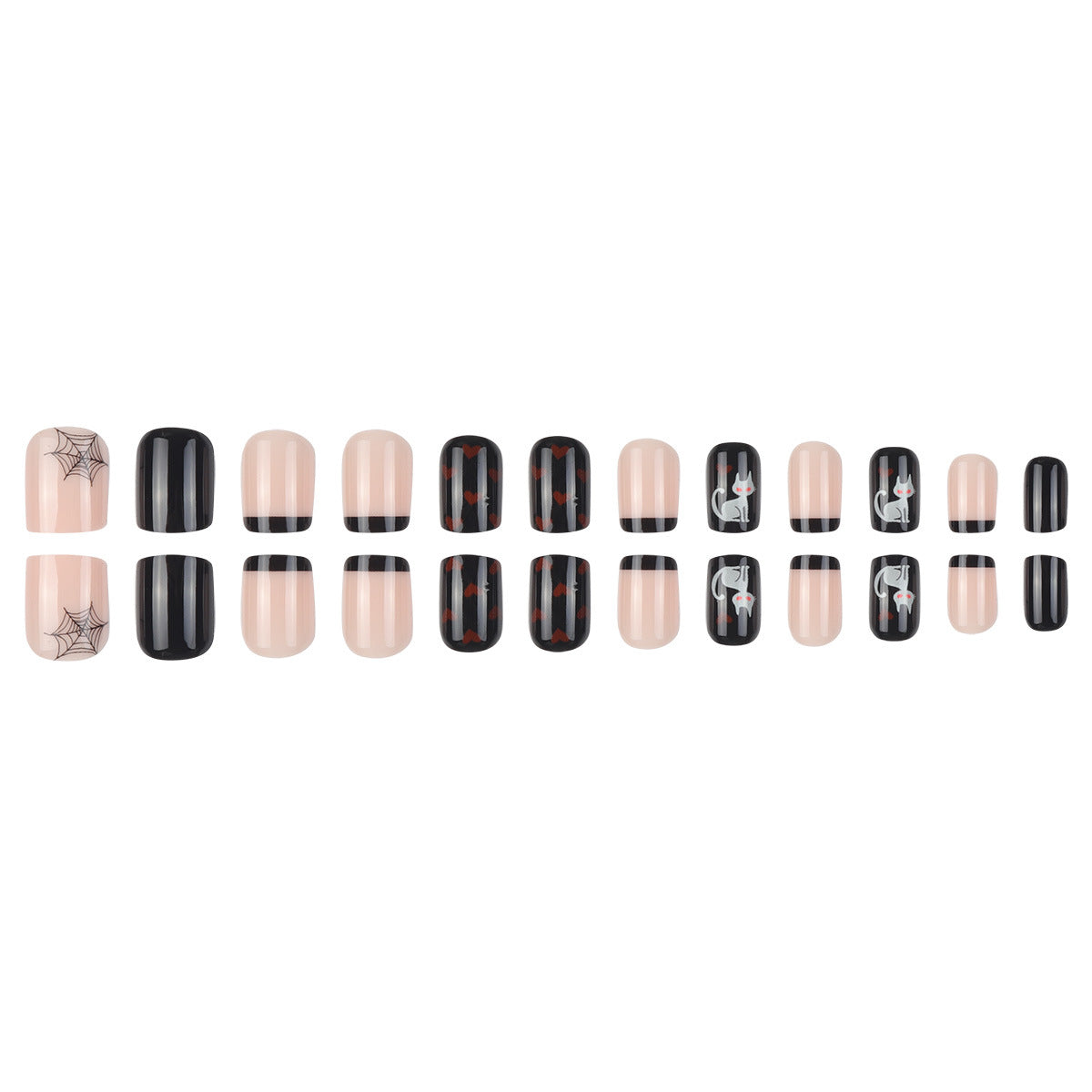 Halloween-Themed Press-On Nail Art Set Brehn