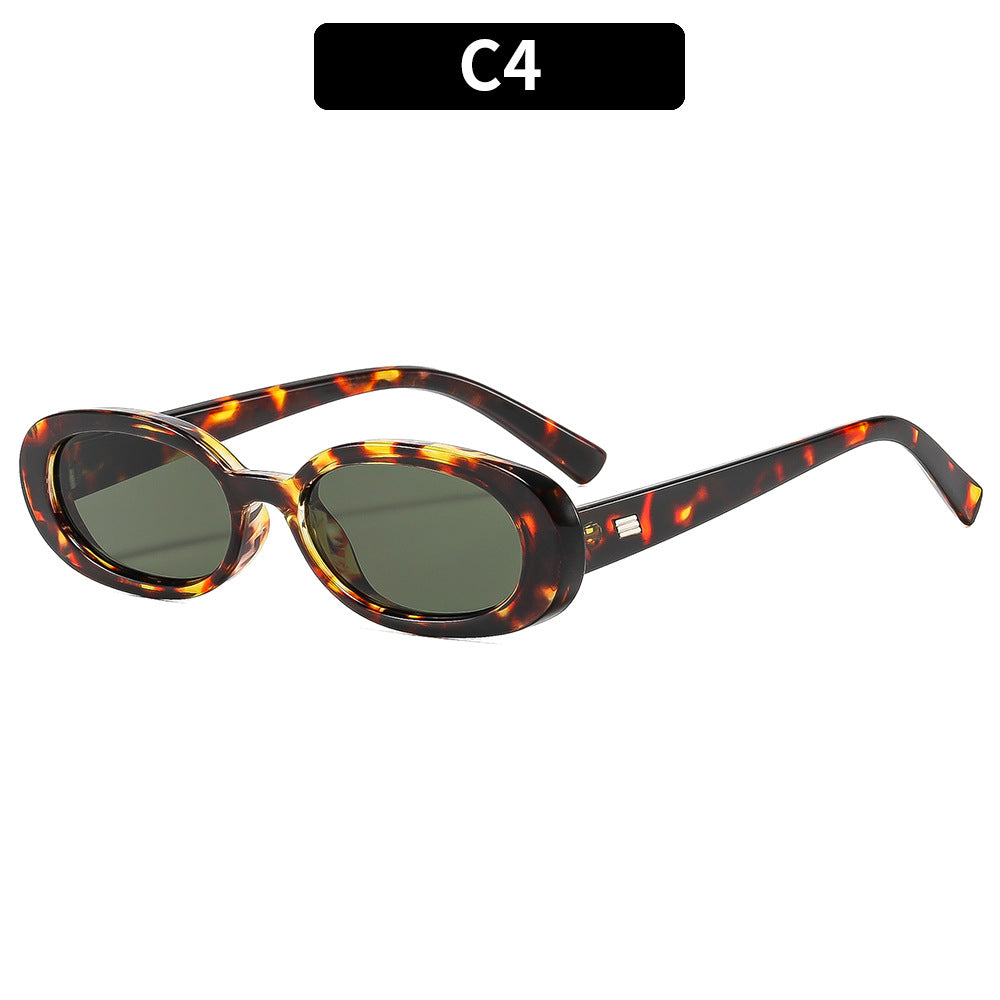 Stylische Retro-Oval-Sonnenbrille