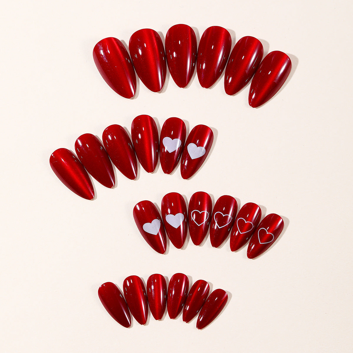 Herz Design Gel Nagelkunst Set Brehn