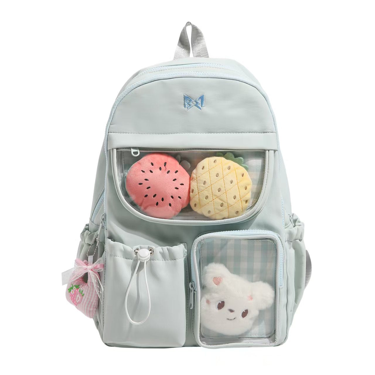Rucksack mit Durchsichtigen Extrafächern und Stylischem Design Brehn