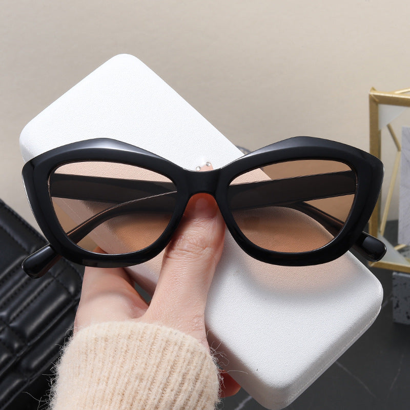 Damen Cat-Eye Sonnenbrille mit stylischem Leopardenmuster Brehn
