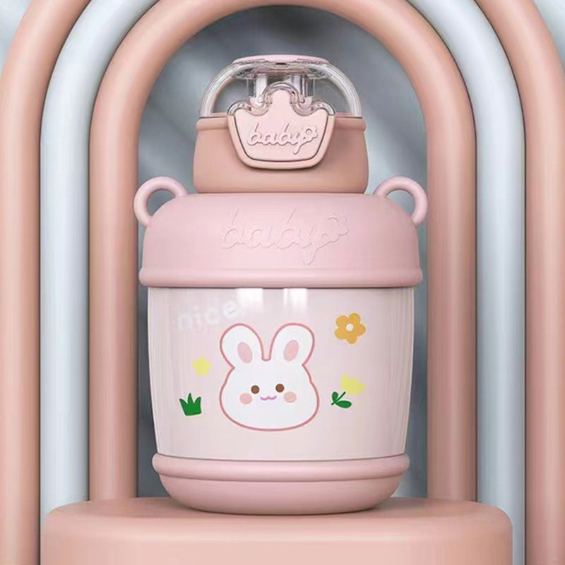 Damen Isolierte Trinkflasche mit fröhlichem Entenmotiv Brehn