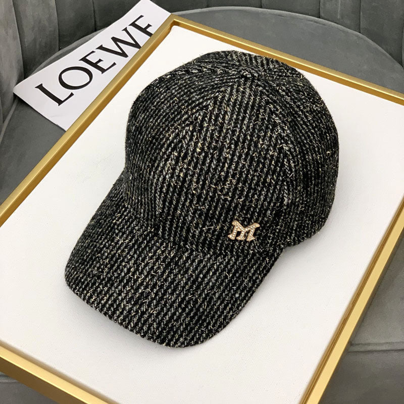 Damen Strukturierter Strick Baseballcap Brehn