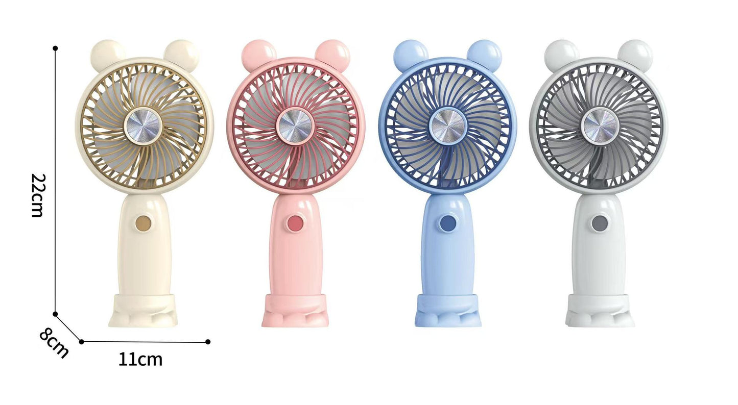 Unisex Tragbarer Handventilator mit LED-Beleuchtung und kreativem Design Brehn