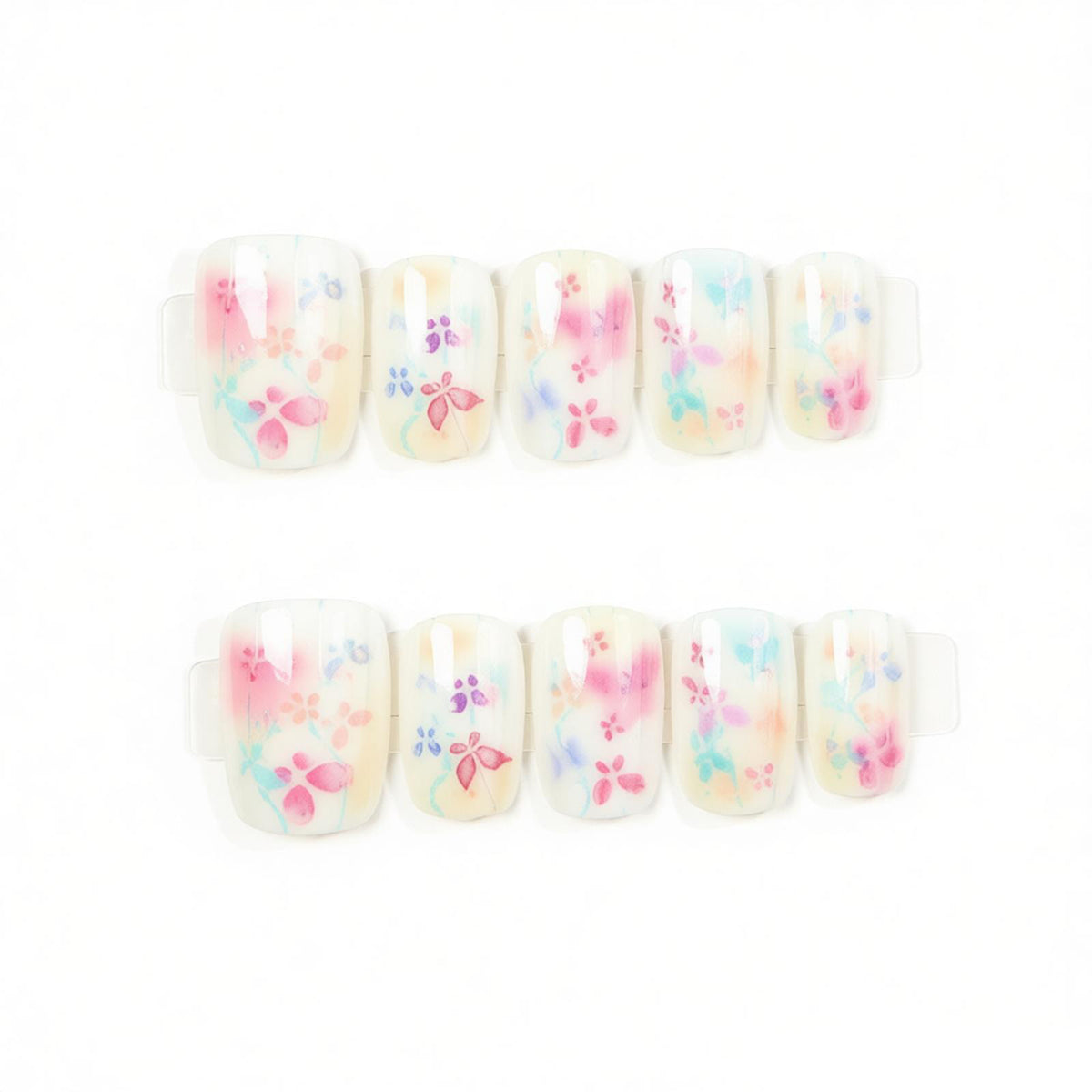 Blütenmotiv Press-On Nagelkunst Brehn