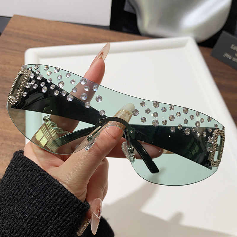 Damen Glamouröse Sonnenbrille mit Glitzerakzenten Brehn