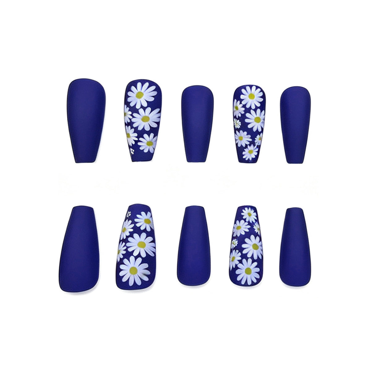 Floral Matte Nail Enhancements Brehn