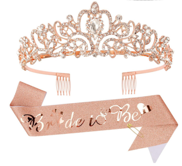 Damen Elegante Tiara mit Personalisiertem Sash Brehn