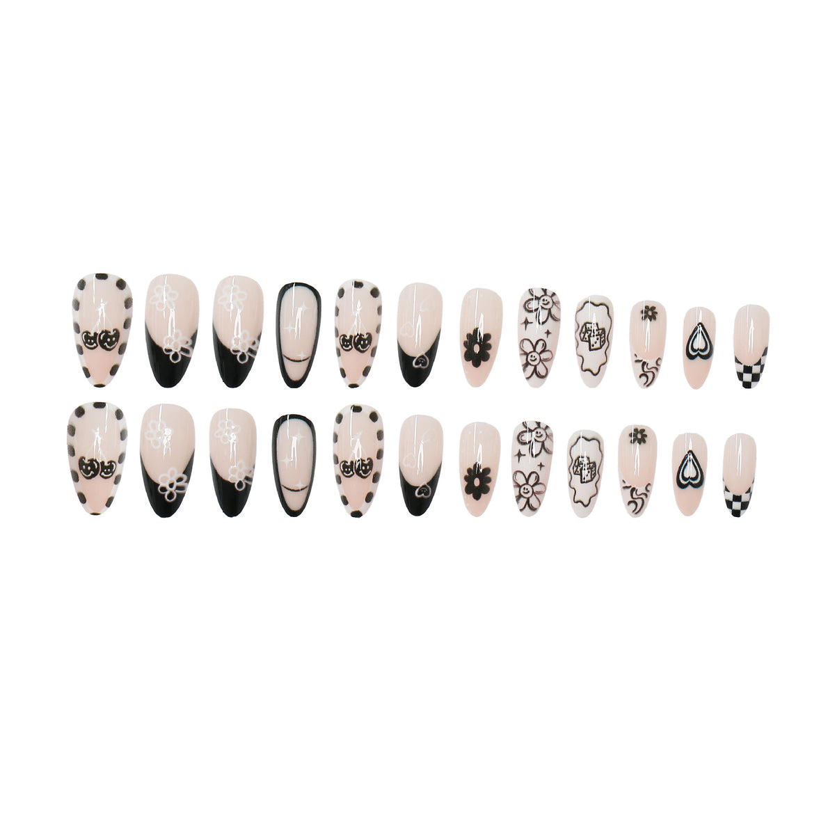 Kreatives Grafisches Nagelkunst Set