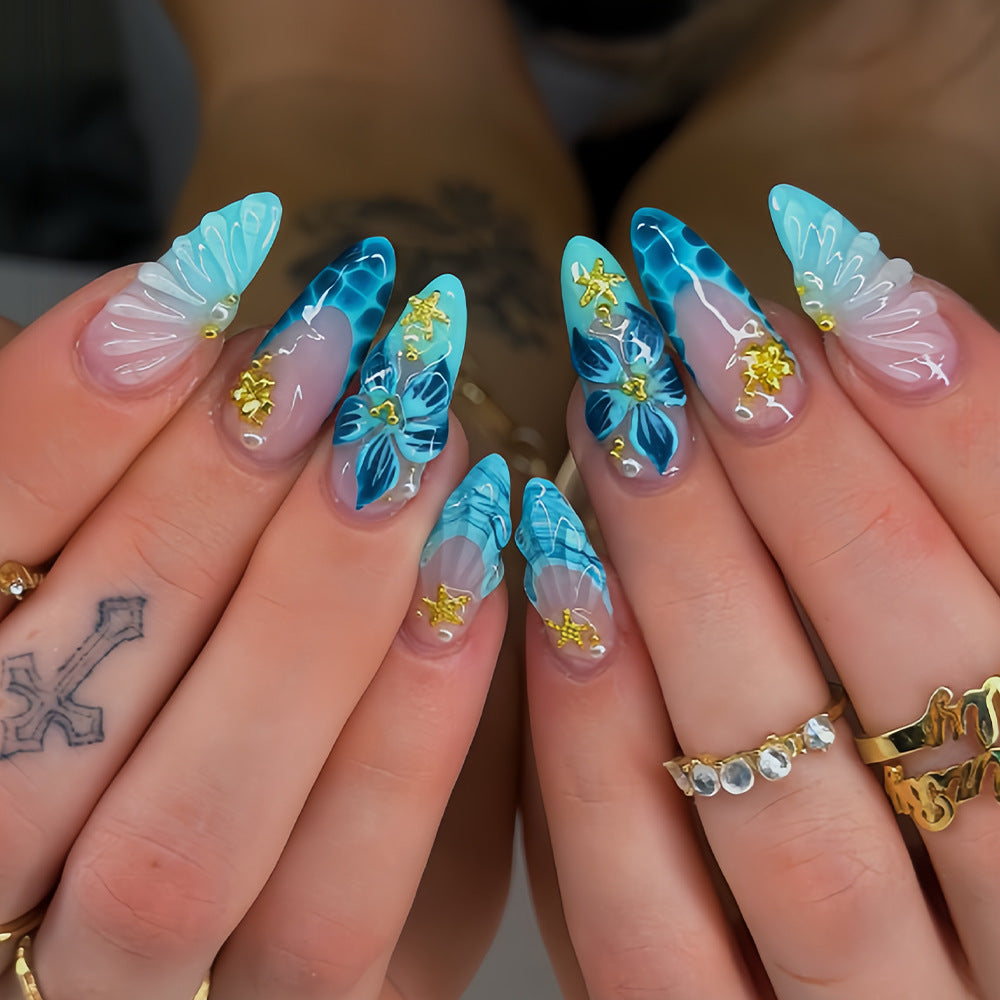 Künstlerische lange Acryl-Nagelspitzen Brehn